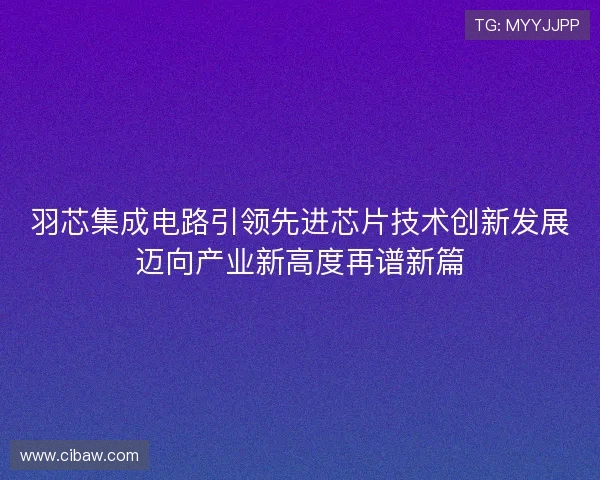 羽芯集成电路引领先进芯片技术创新发展迈向产业新高度再谱新篇